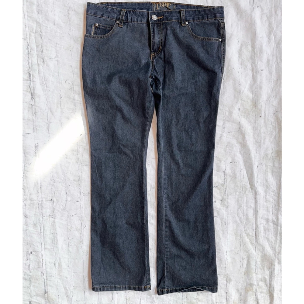 EUC Women’s Junior’s Size 13 Tripp Daang Goodman T Back Jeans Dk Gray